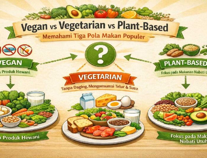 Vegan vs Vegetarian vs Plant-Based: Memahami Tiga Pola Makan Populer