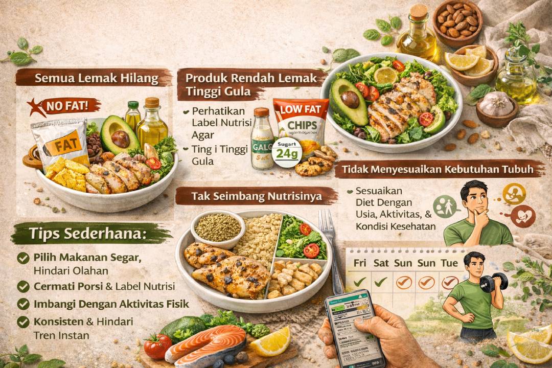 Hindari Kesalahan Diet Rendah Lemak Agar Hasil Lebih Optimal