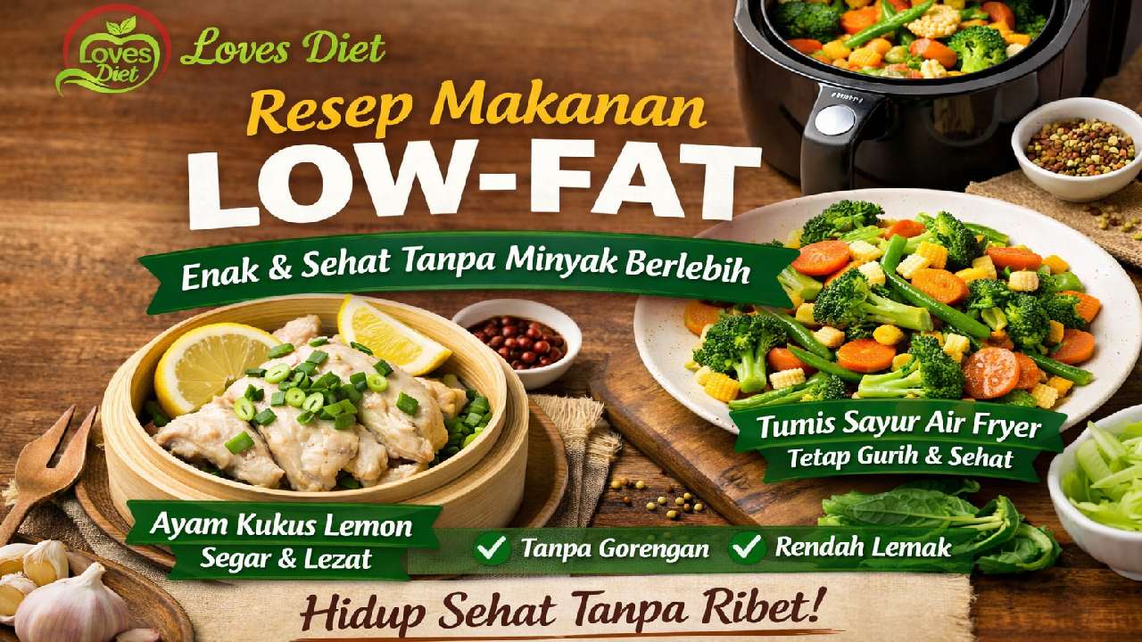 Resep Makanan Low-Fat Tanpa Minyak Berlebih, Cocok untuk Harian