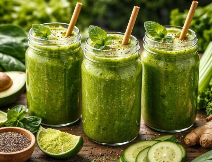 Smoothie Hijau Detox untuk Energi dan Pembersihan Tubuh