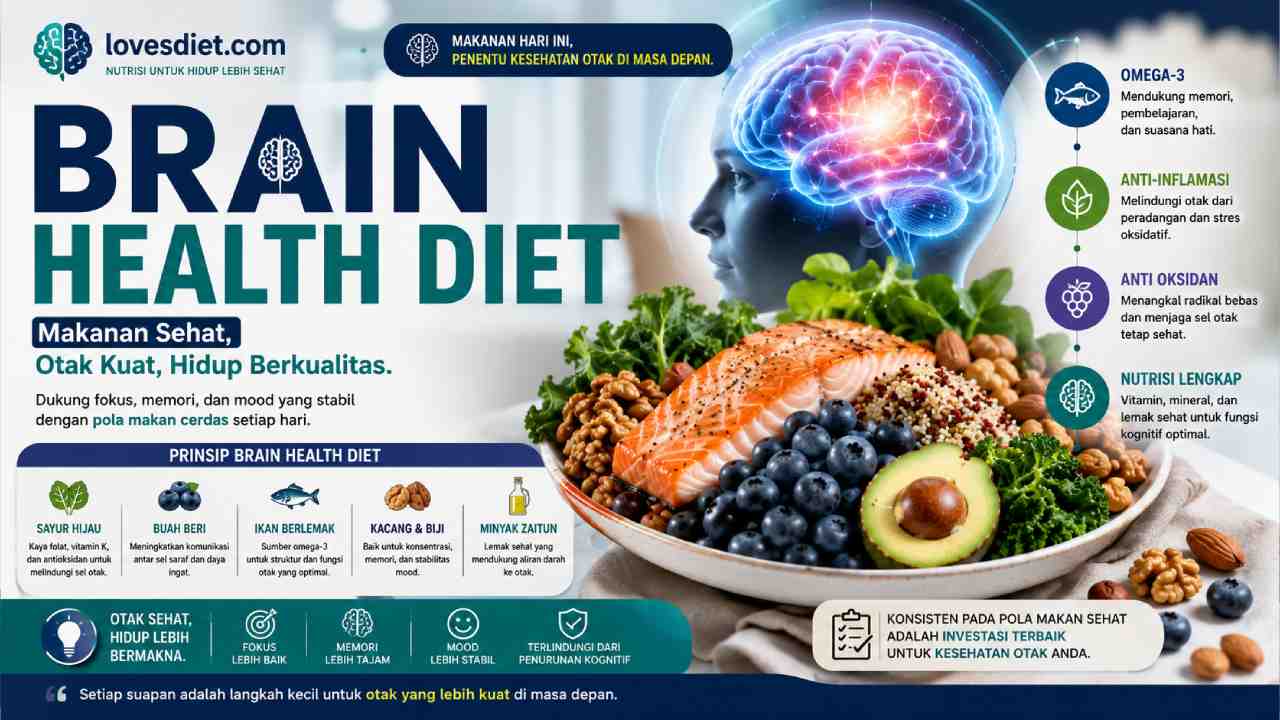 Brain Health Diet, Rahasia Pola Makan untuk Fokus & Mood Stabil