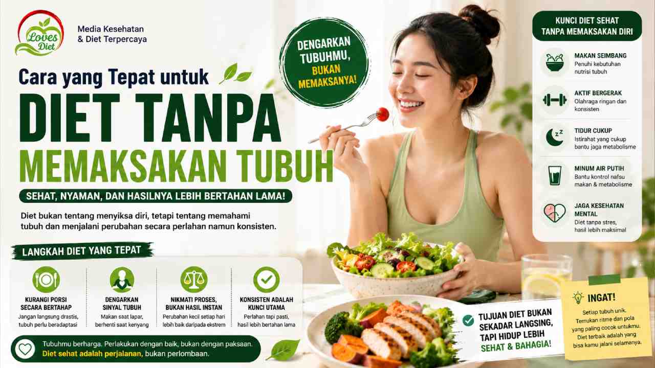 Diet Tanpa Memaksakan Tubuh, Pola Sehat Perlahan Dinilai Memberi Hasil Lebih Stabil