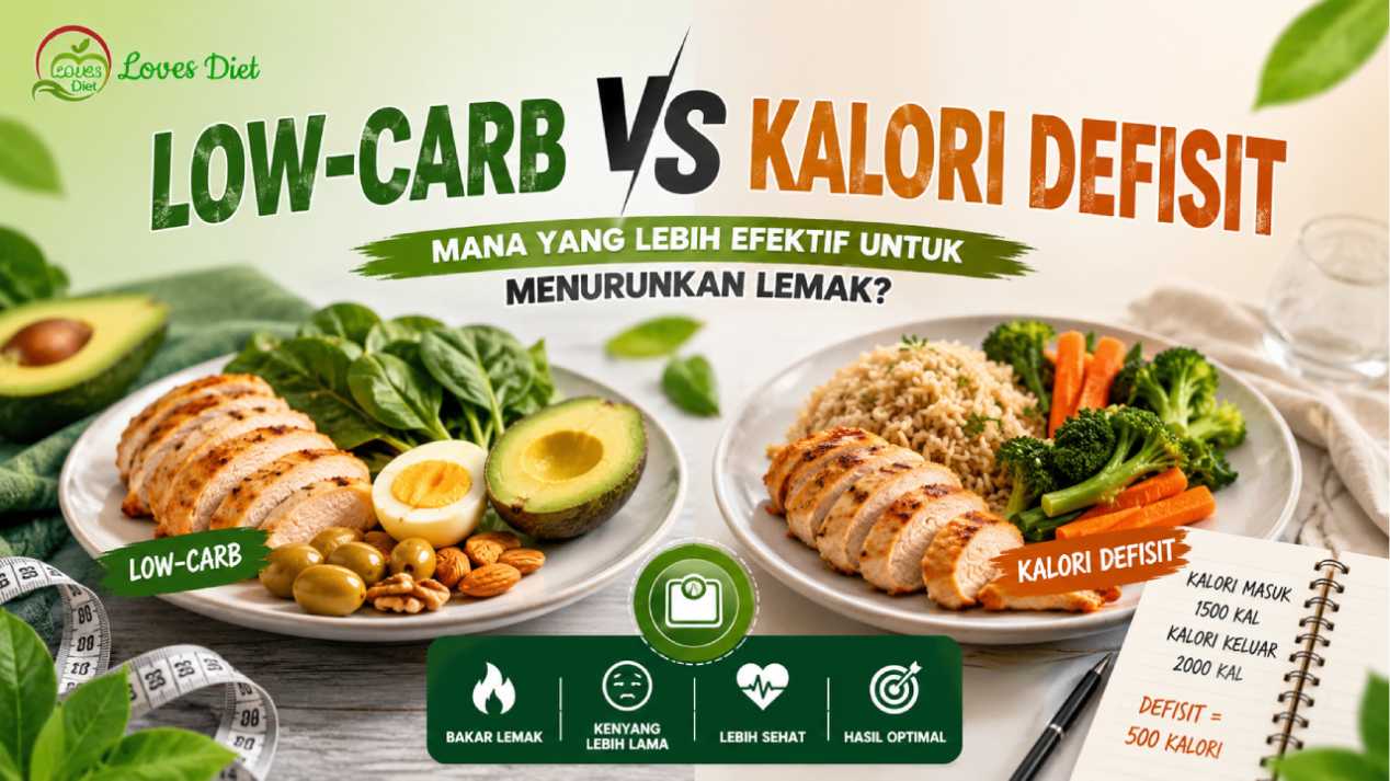 Diet Low Carb vs Kalori Defisit, Mana yang Lebih Efektif untuk Menurunkan Lemak?