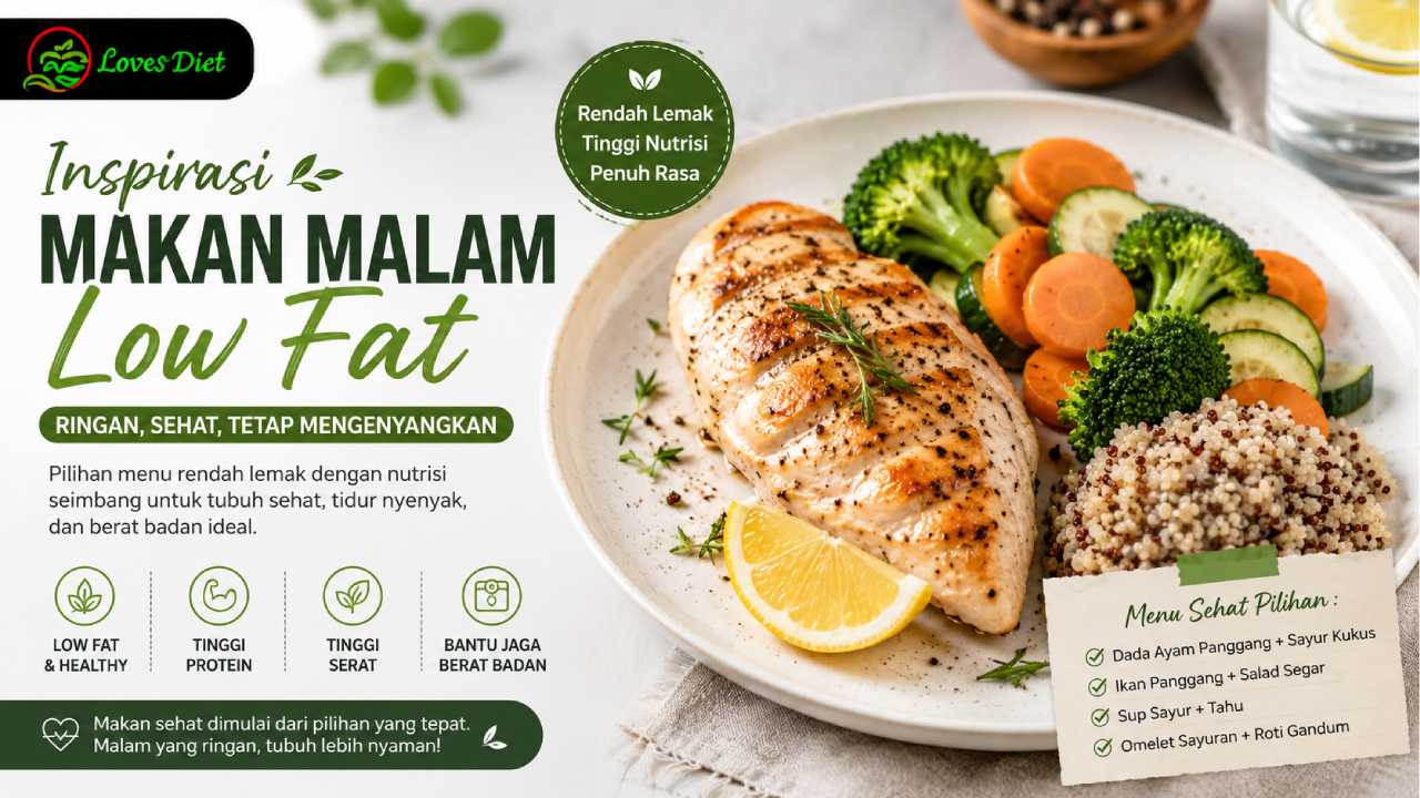 Inspirasi Makan Malam Low Fat yang Ringan dan Tetap Mengenyangkan