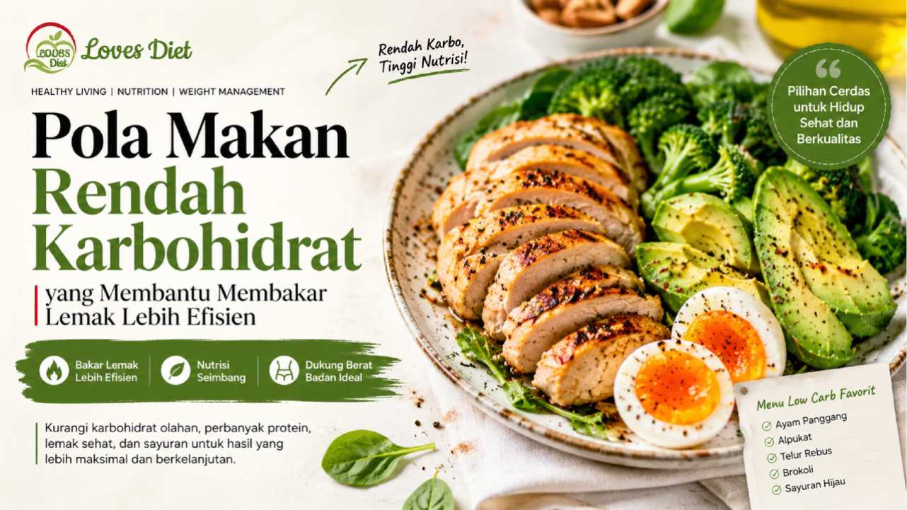 Pola Makan Rendah Karbohidrat yang Membantu Membakar Lemak Lebih Efisien