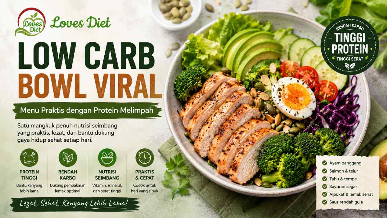 Low Carb Bowl Viral, Menu Praktis dengan Protein Melimpah
