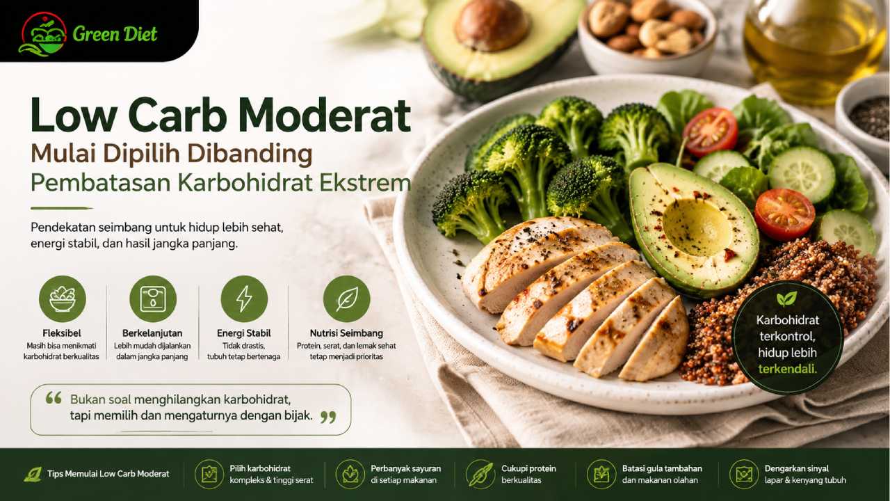 Low Carb Moderat Mulai Dipilih Dibanding Pembatasan Karbohidrat Ekstrem