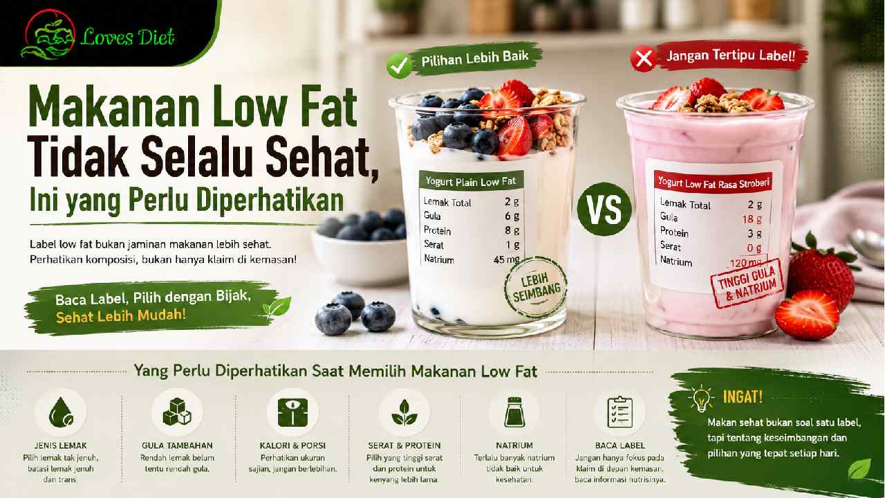 Makanan Low Fat Tidak Selalu Sehat, Ini yang Perlu Diperhatikan