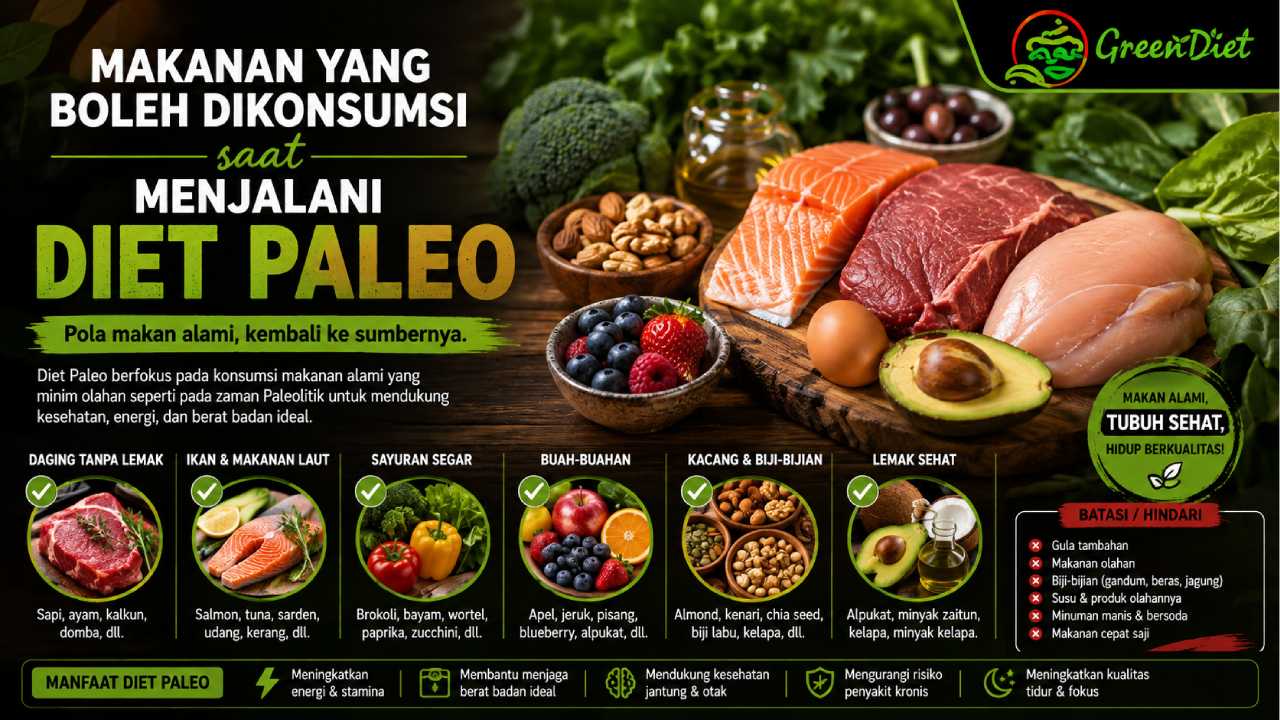 Makanan yang Boleh Dikonsumsi Saat Menjalani Diet Paleo