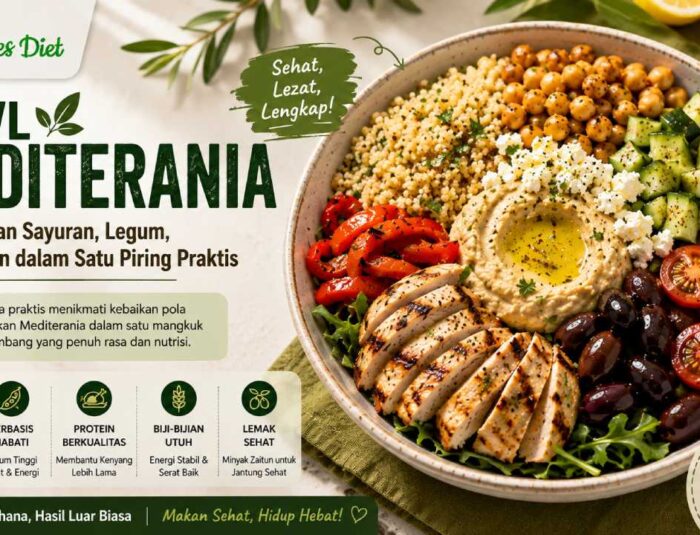 Mediterania Bowl Membawa Sayuran, Legum, dan Protein ke Satu Piring Praktis