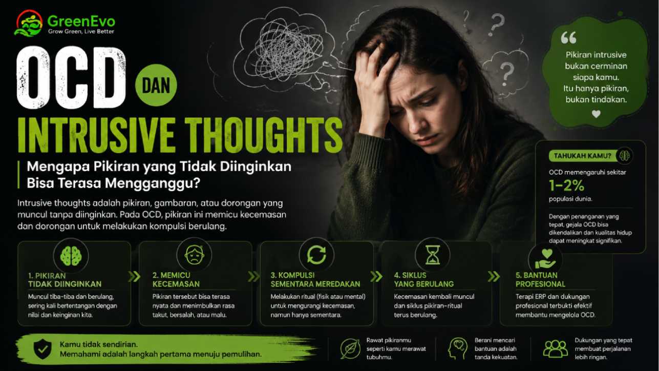 OCD dan Intrusive Thoughts, Mengapa Pikiran yang Tidak Diinginkan Bisa Terasa Mengganggu?