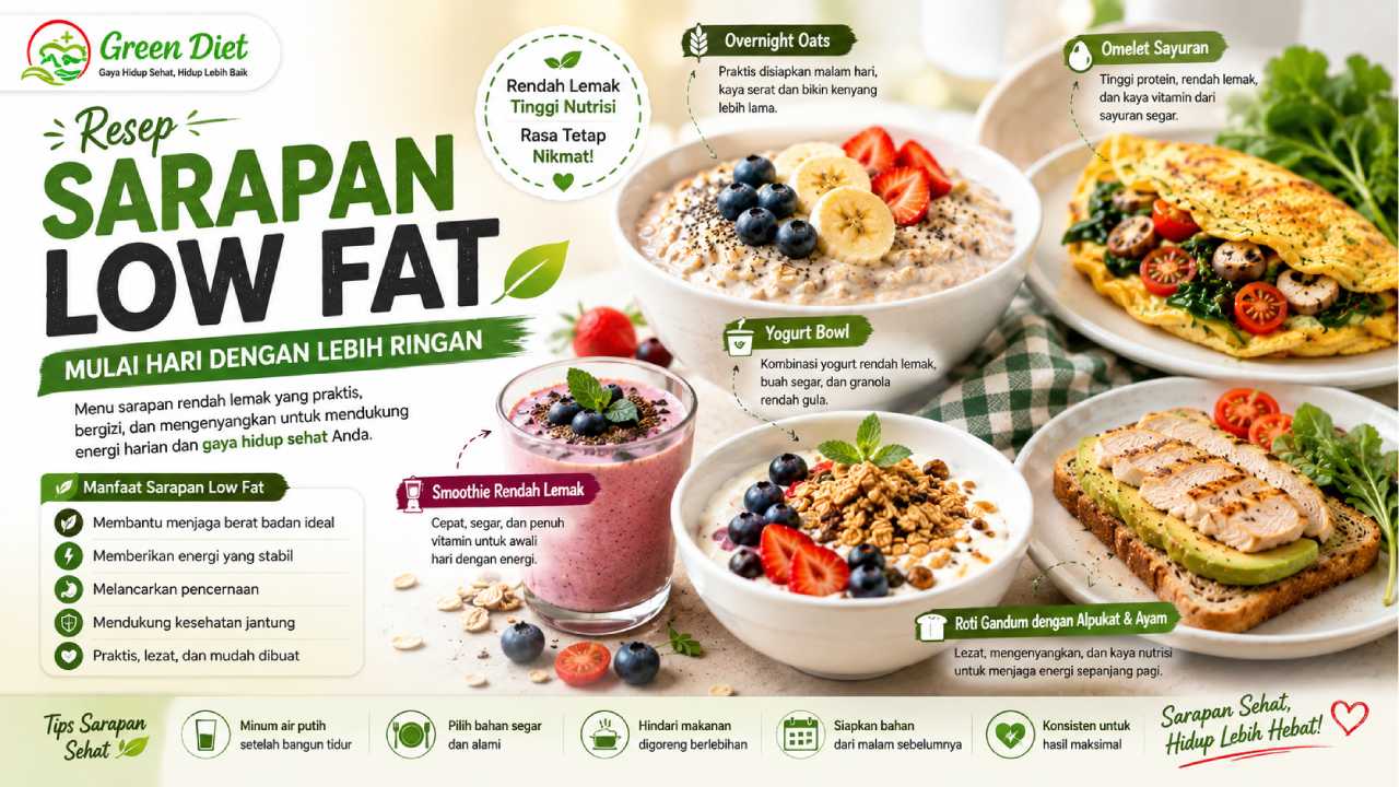 Resep Sarapan Low Fat yang Membantu Memulai Hari dengan Lebih Ringan