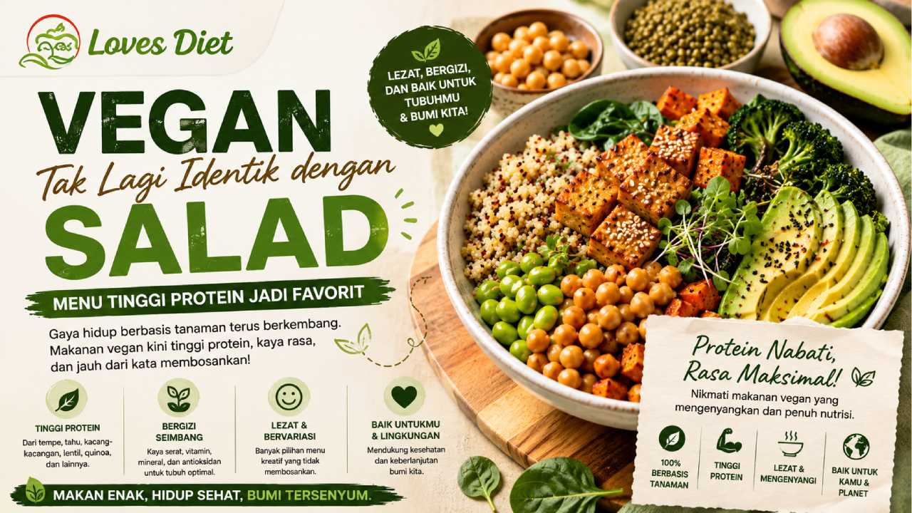 Vegan Tak Lagi Identik dengan Salad, Menu Tinggi Protein Jadi Favorit