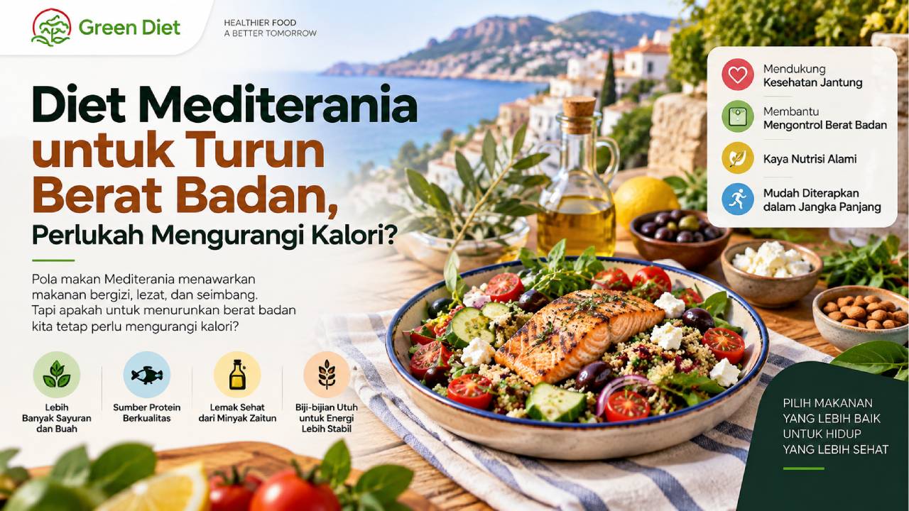 Diet Mediterania untuk Turun Berat Badan, Perlukah Mengurangi Kalori?