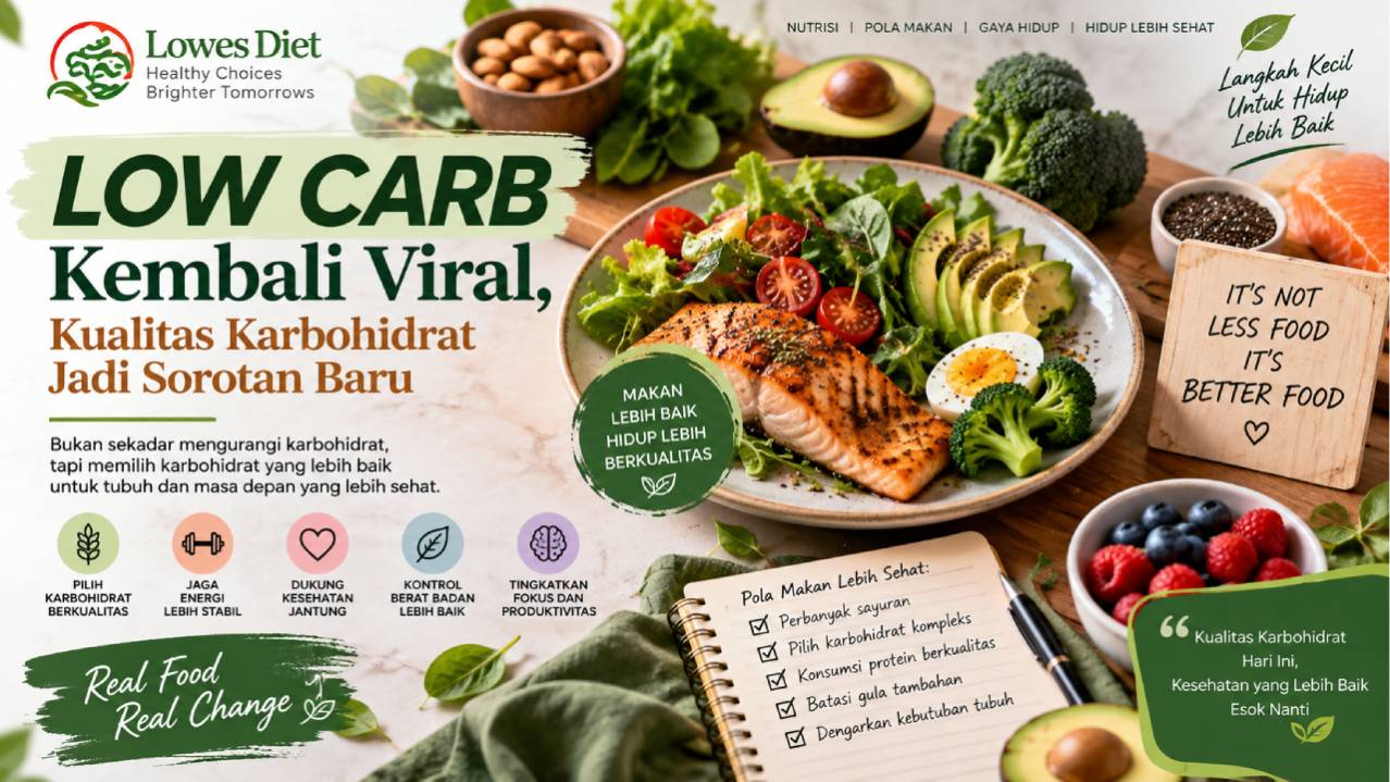 Low Carb Kembali Viral, Kualitas Karbohidrat Jadi Sorotan Baru