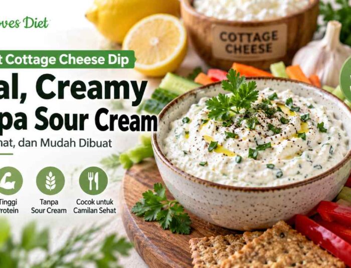 Low Fat Cottage Cheese Dip Viral, Creamy Tanpa Sour Cream