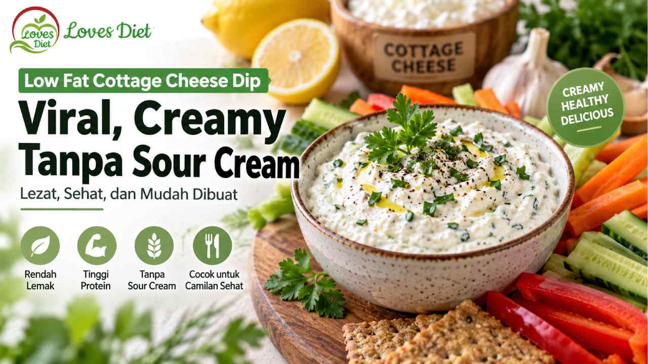 Low Fat Cottage Cheese Dip Viral, Creamy Tanpa Sour Cream