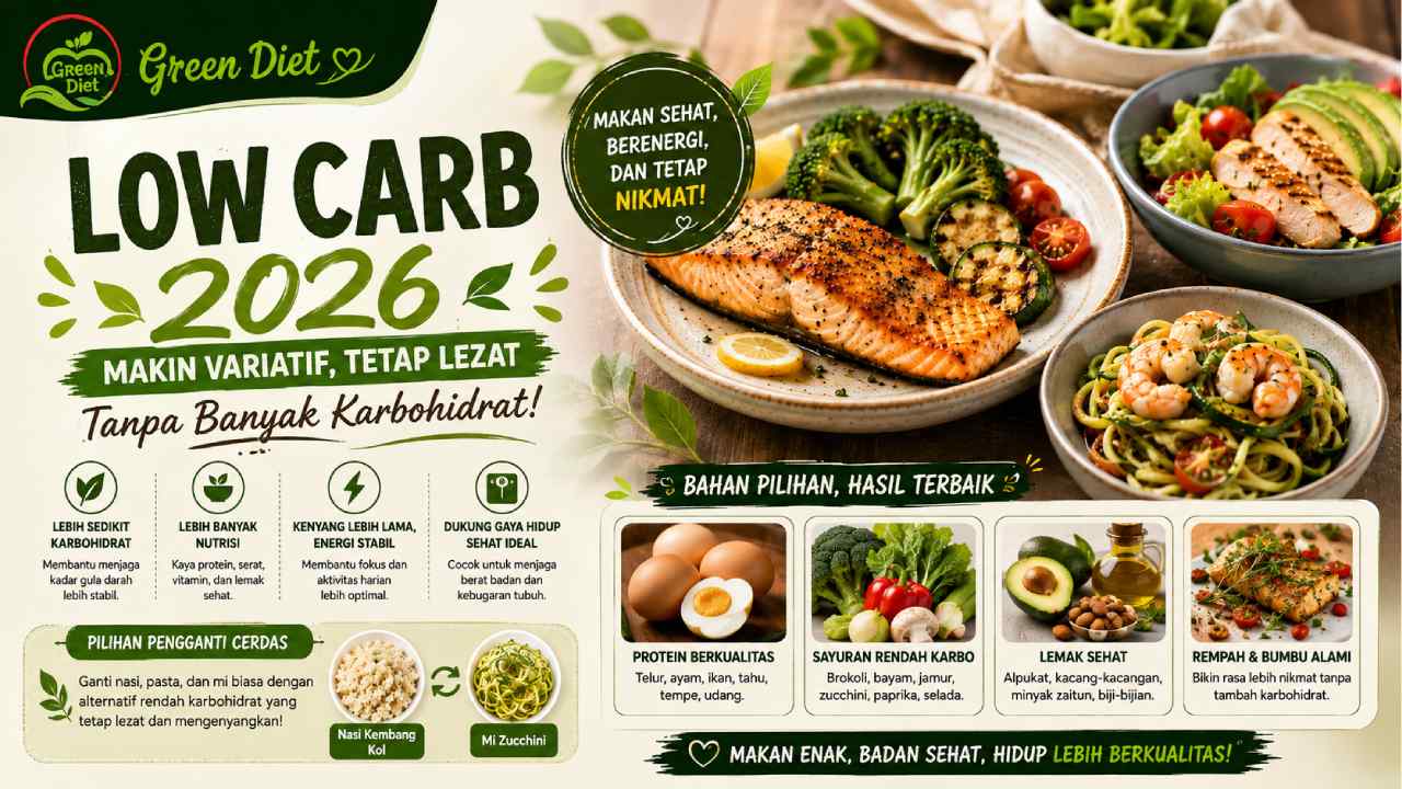 Menu Low Carb 2026 Makin Variatif, Tetap Lezat Tanpa Banyak Karbohidrat