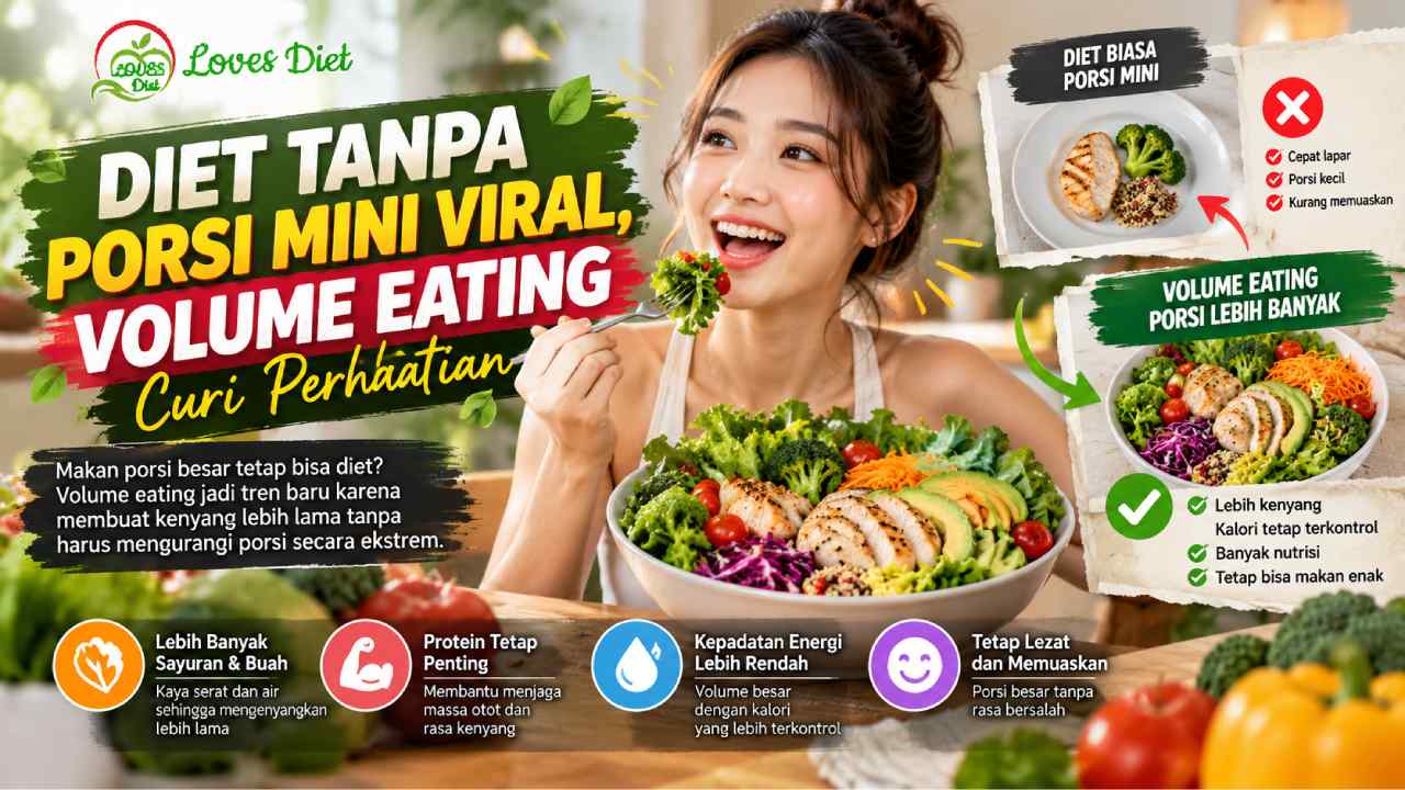 Diet Tanpa Porsi Mini Viral, Volume Eating Curi Perhatian